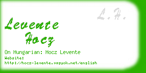 levente hocz business card